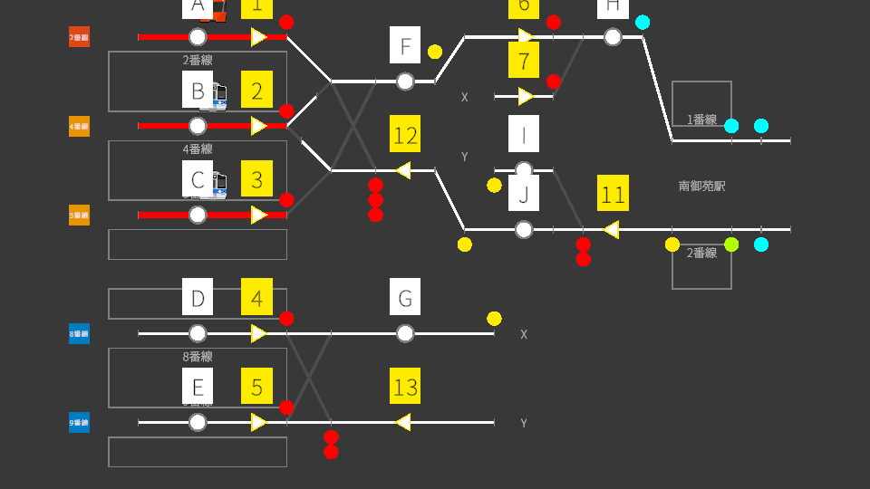 御苑のてこ配置図
