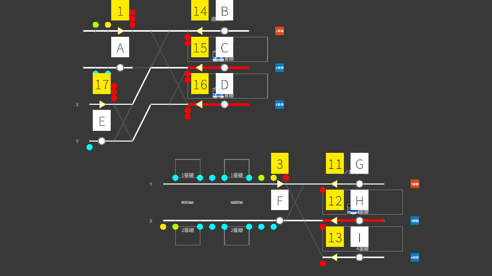 湘南のてこ配置図
